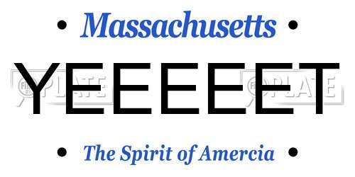 YEEEEET Massachusetts License Plate