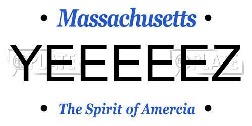 YEEEEEZ Massachusetts License Plate