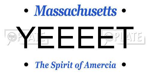 YEEEET Massachusetts License Plate