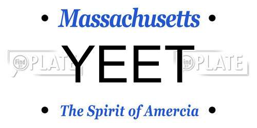 YEET Massachusetts License Plate