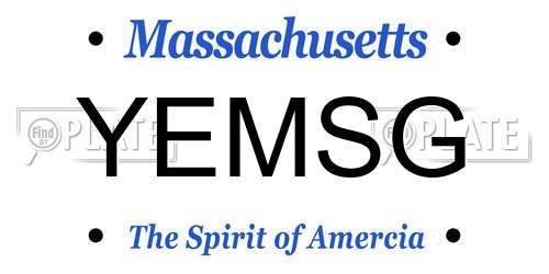 YEMSG Massachusetts License Plate