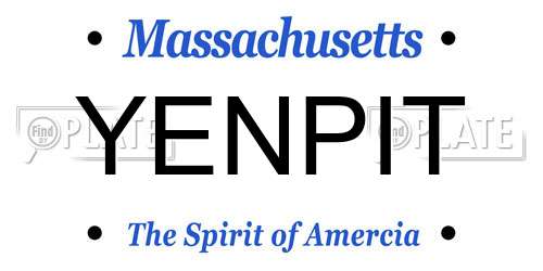 YENPIT Massachusetts License Plate