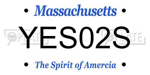 YES02S Massachusetts License Plate