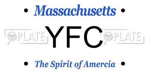 YFC Massachusetts License Plate