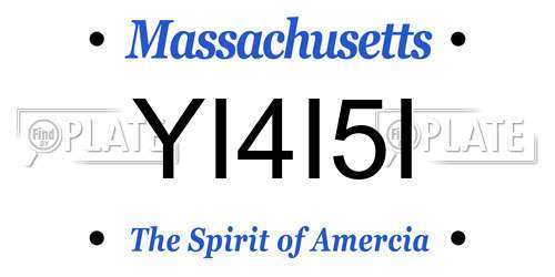 YI4I5I Massachusetts License Plate