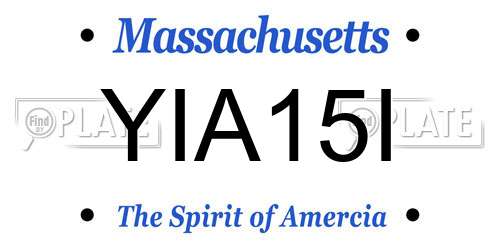 YIA15I Massachusetts License Plate