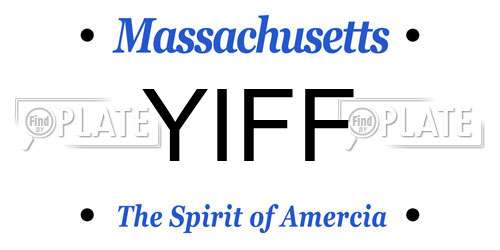YIFF Massachusetts License Plate