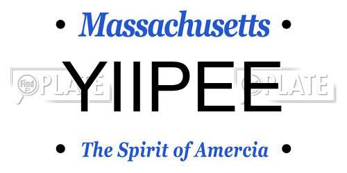 YIIPEE Massachusetts License Plate