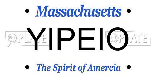 YIPEIO Massachusetts License Plate