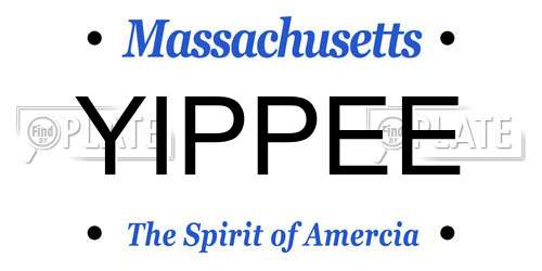 YIPPEE Massachusetts License Plate