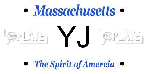 YJ Massachusetts License Plate