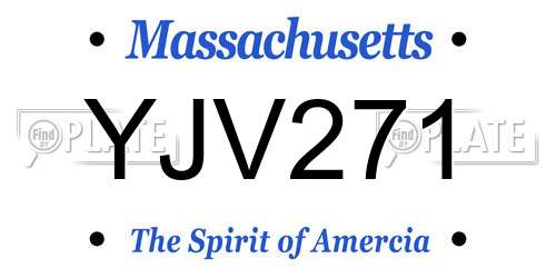 YJV271 Massachusetts License Plate