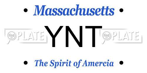 YNT Massachusetts License Plate