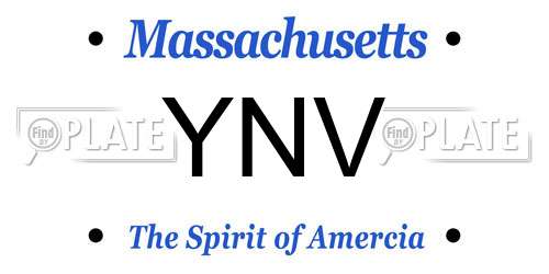 YNV Massachusetts License Plate