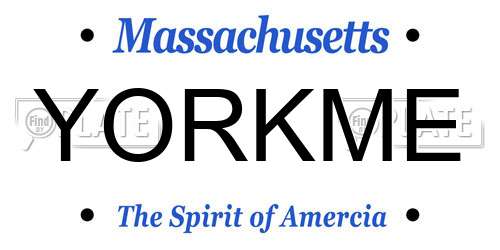 YORKME Massachusetts License Plate