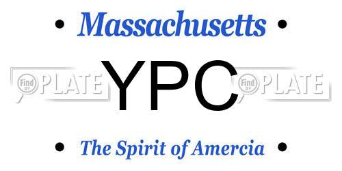 YPC Massachusetts License Plate
