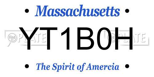 YT1B0H Massachusetts License Plate
