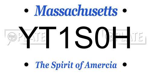 YT1S0H Massachusetts License Plate
