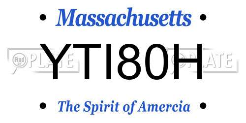 YTI80H Massachusetts License Plate