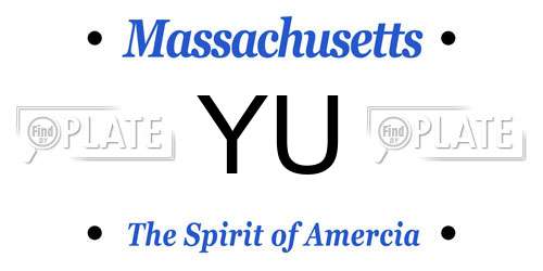 YU Massachusetts License Plate