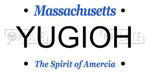 YUGIOH Massachusetts License Plate