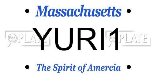 YURI1 Massachusetts License Plate