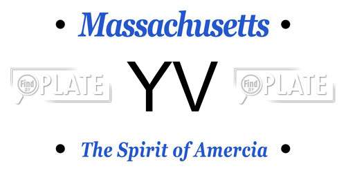 YV Massachusetts License Plate
