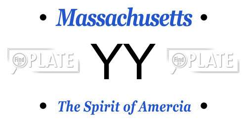 YY Massachusetts License Plate