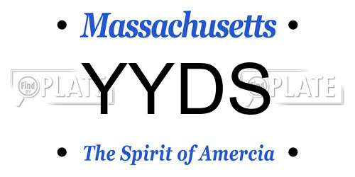 YYDS Massachusetts License Plate