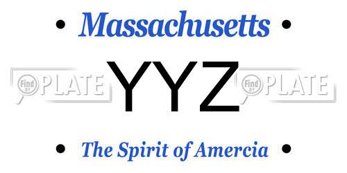 YYZ Massachusetts License Plate
