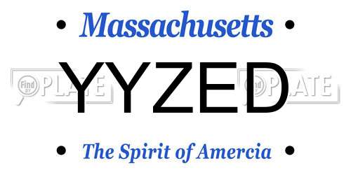 YYZED Massachusetts License Plate