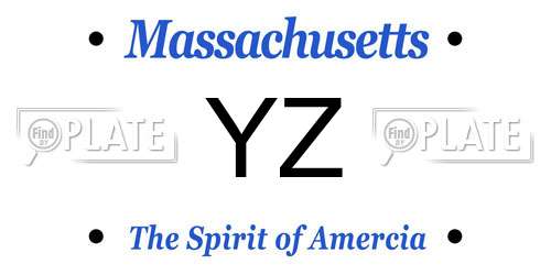 YZ Massachusetts License Plate