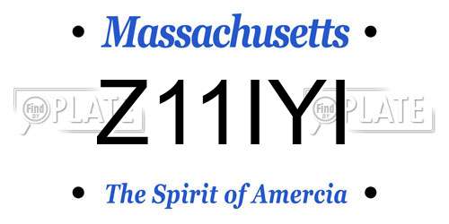 Z11IYI Massachusetts License Plate