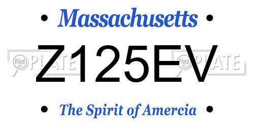 Z125EV Massachusetts License Plate