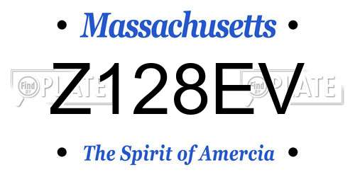 Z128EV Massachusetts License Plate