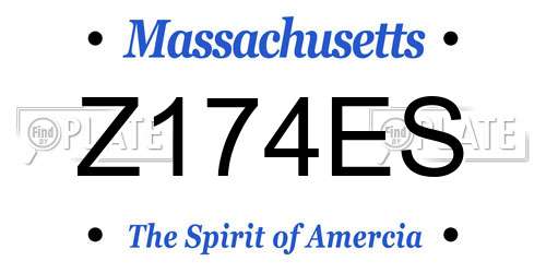 Z174ES Massachusetts License Plate