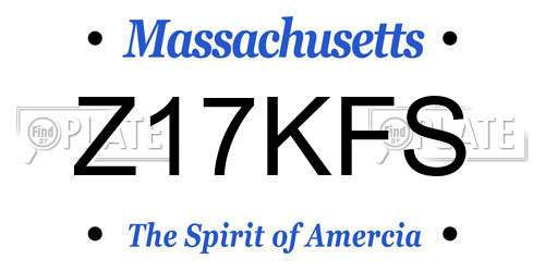 Z17KFS Massachusetts License Plate