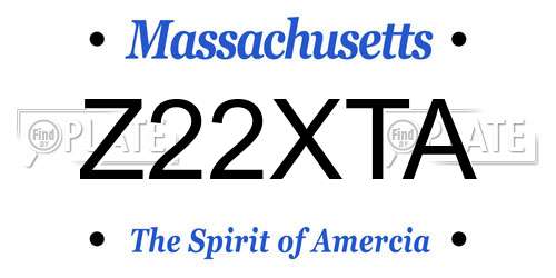 Z22XTA Massachusetts License Plate