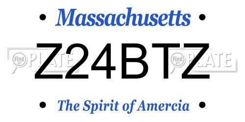 Z24BTZ Massachusetts License Plate