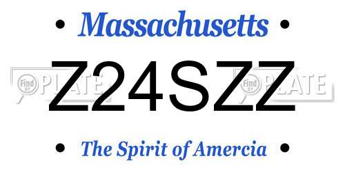 Z24SZZ Massachusetts License Plate