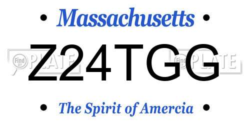 Z24TGG Massachusetts License Plate