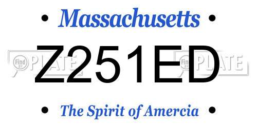 Z251ED Massachusetts License Plate