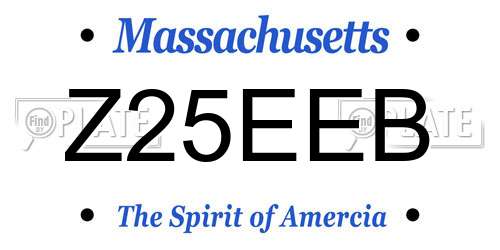 Z25EEB Massachusetts License Plate