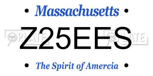 Z25EES Massachusetts License Plate