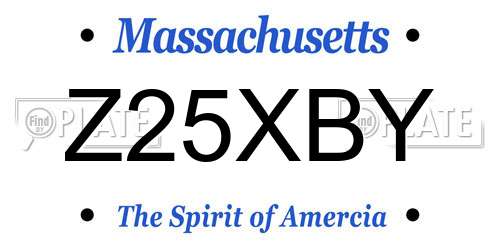 Z25XBY Massachusetts License Plate