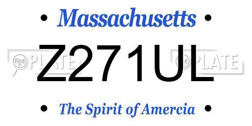 Z271UL Massachusetts License Plate