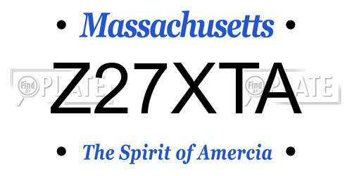 Z27XTA Massachusetts License Plate
