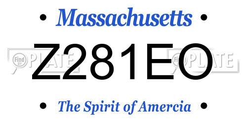 Z281EO Massachusetts License Plate