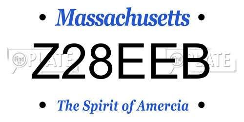 Z28EEB Massachusetts License Plate