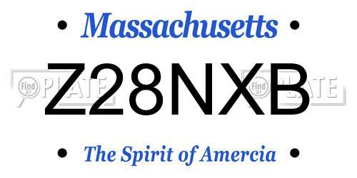 Z28NXB Massachusetts License Plate